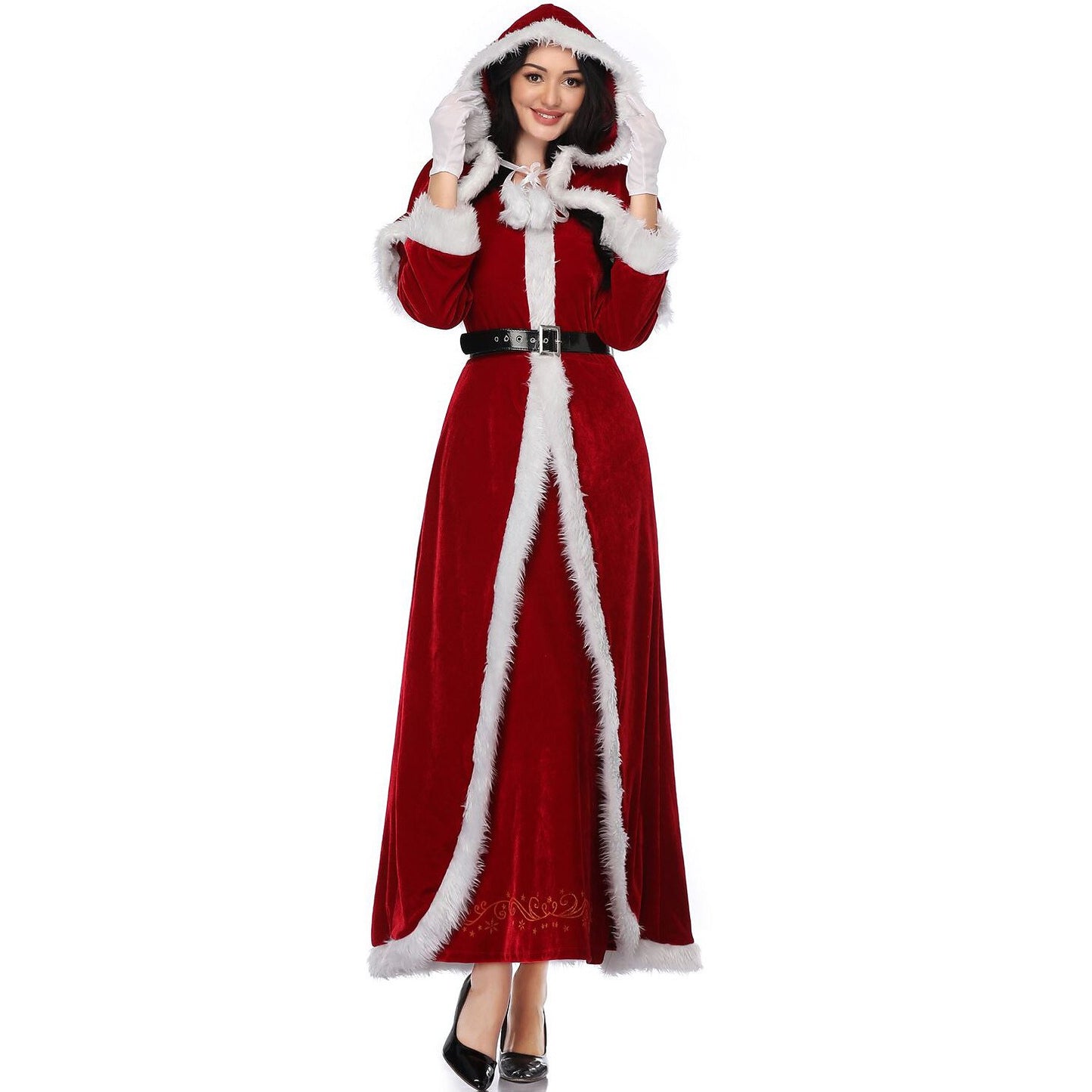 Regal Mrs. Claus Holiday Gown