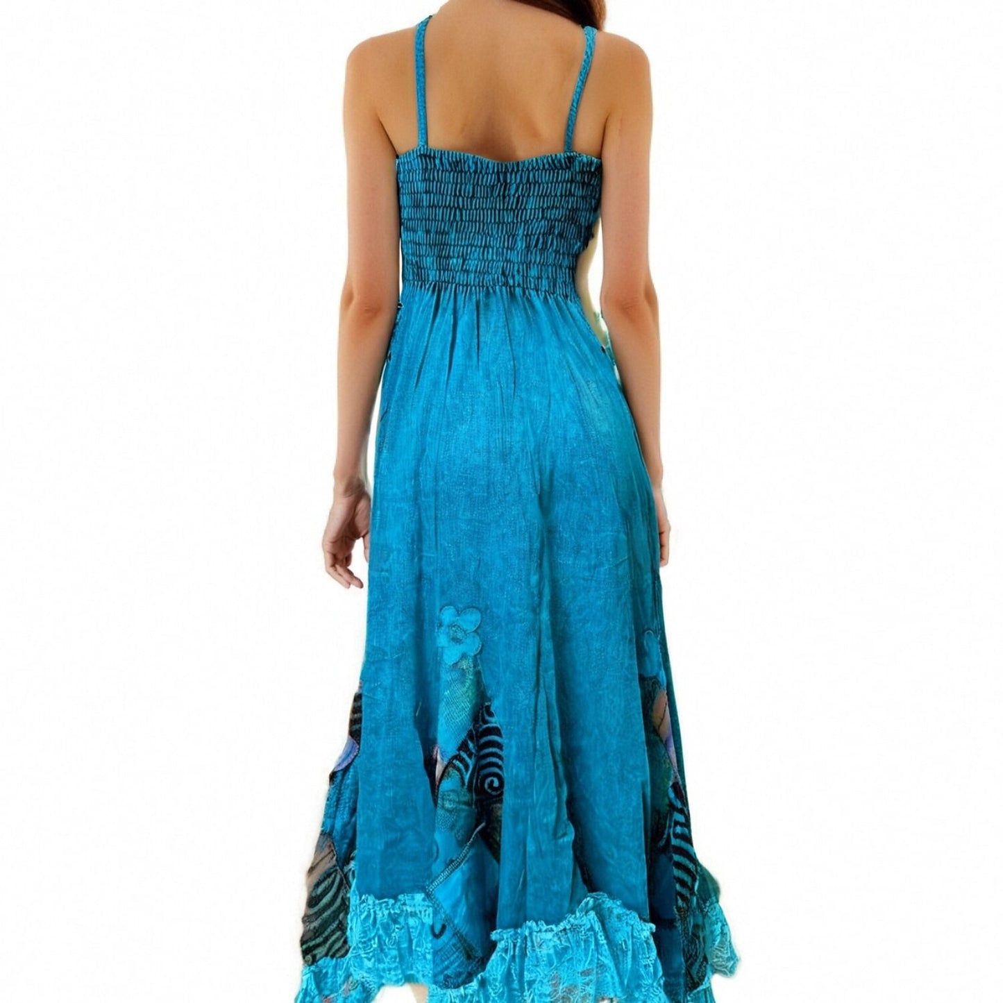 Boho Batik Asymmetrical Handmade Maxi Dress