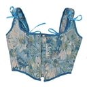 Renaissance Style Floral Lace Design Corset Vest - Retrorobe