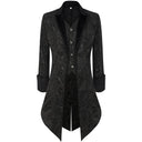 Men's Steampunk Black Brocade Tailcoat - Retrorobe