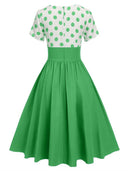 Robe midi cache-cœur à pois
