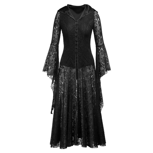 Gothic Witch lace-up lace Dress