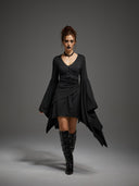 Women's Gothic Bat Sleeve 2-Piece Halloween Costume Set