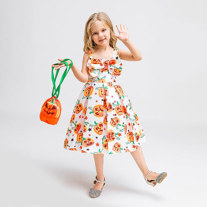 Kids' Witch Pumpkin Dress Costume