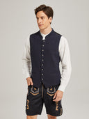 Men’s Oktoberfest Trachten Vest with Embroidery