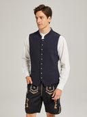 Herren Oktoberfest Trachtenweste in Marineblau