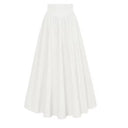 Retro Vintage Medieval Solid Color A-Line Maxi Skirt - Retrorobe