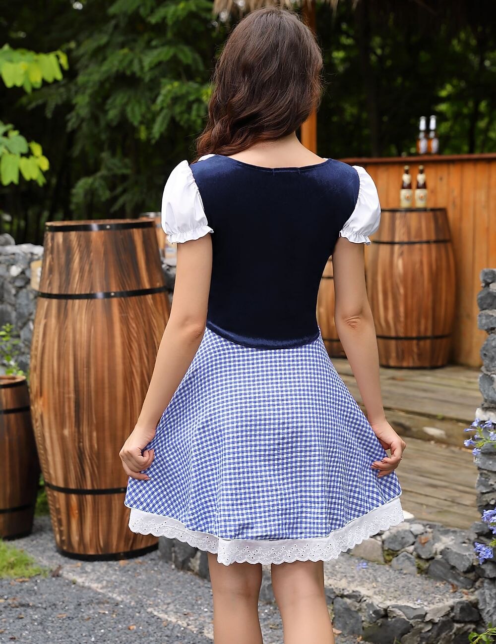 Oktoberfest Beer Costume Dress Dirndl Apron Set