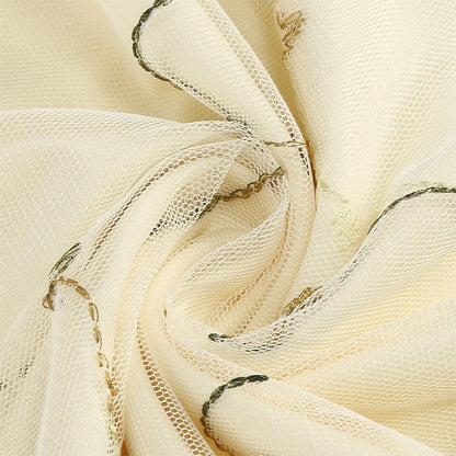 Embroidered Tie Strap Midi Dress