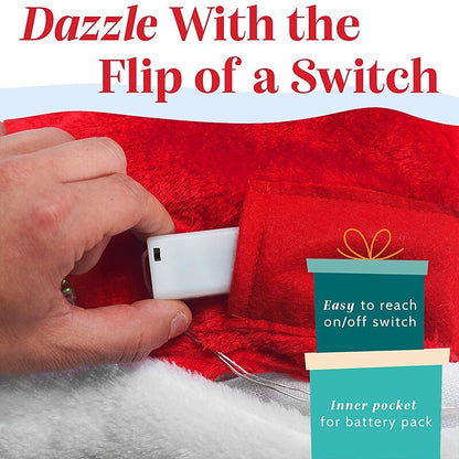 Light-Up Plush Santa Hat