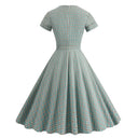 Mist Plaid Grace Midi Dress