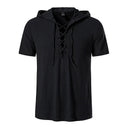 Pirate Style Short Sleeve Hooded Shirts - Retrorobe