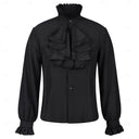 Ensemble de costume victorien pour homme 5 pièces bordeaux à bordures florales