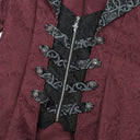 Men's Burgundy Gothic Vampire Tailcoat Costume Set