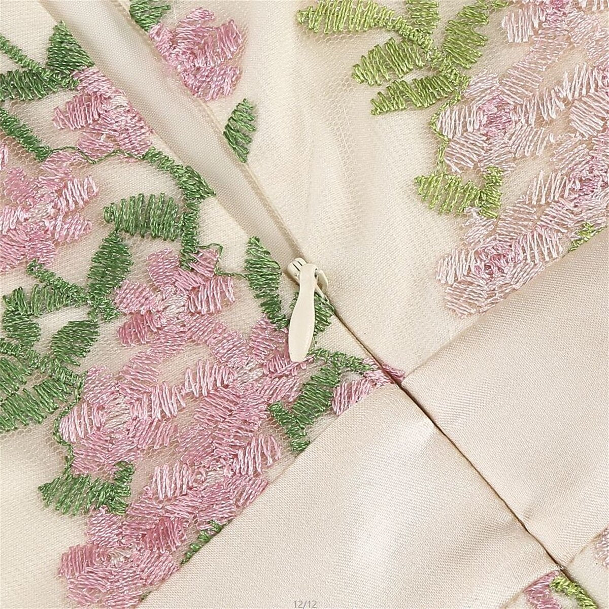 Floral Embroidered V-Neck Midi Dress