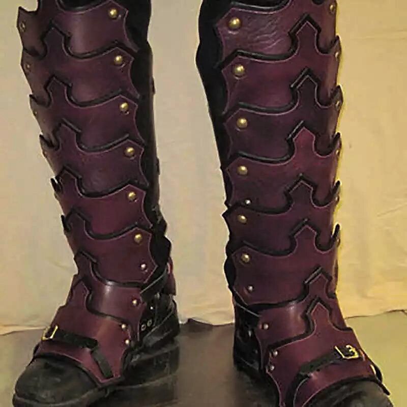 Unisex Gothic Medieval Legguards Boot Covers