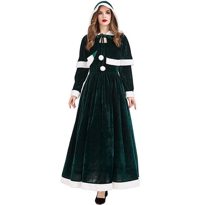 Mrs.Claus Fancy Green Christmas Dress
