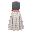 Oktoberfest Grey Dirndl Dress with Deer Print Apron