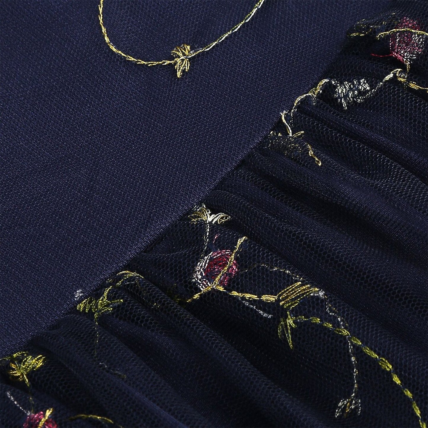 Embroidered Tie Strap Midi Dress