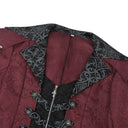 Men's Burgundy Gothic Vampire Tailcoat Costume Set