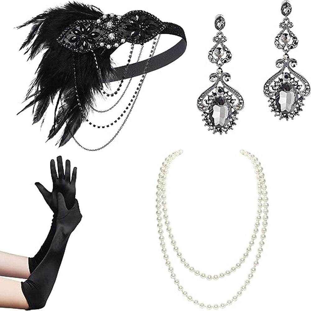 5Pcs 1920s Flapper Accessories Set