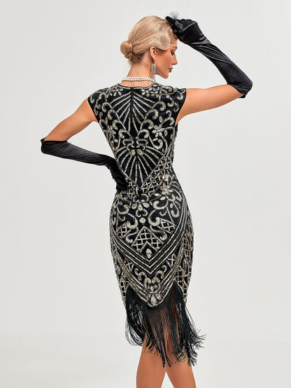 Art Deco Beading Flapper Dress