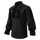 Men's Gothic Medieval Ruffle Shirt with Flare Cuffs