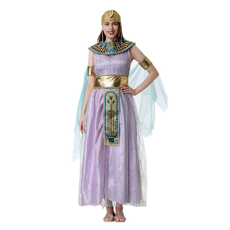 Egyptian Queen Cleopatra Dress with Collar & Belt