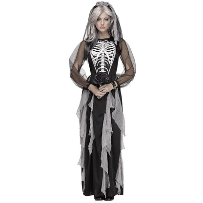Skeleton Skull Ghostly Bride Devil Costume