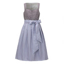 Traditional Bavarian Dirndl Dress with Striped Apron - Retrorobe