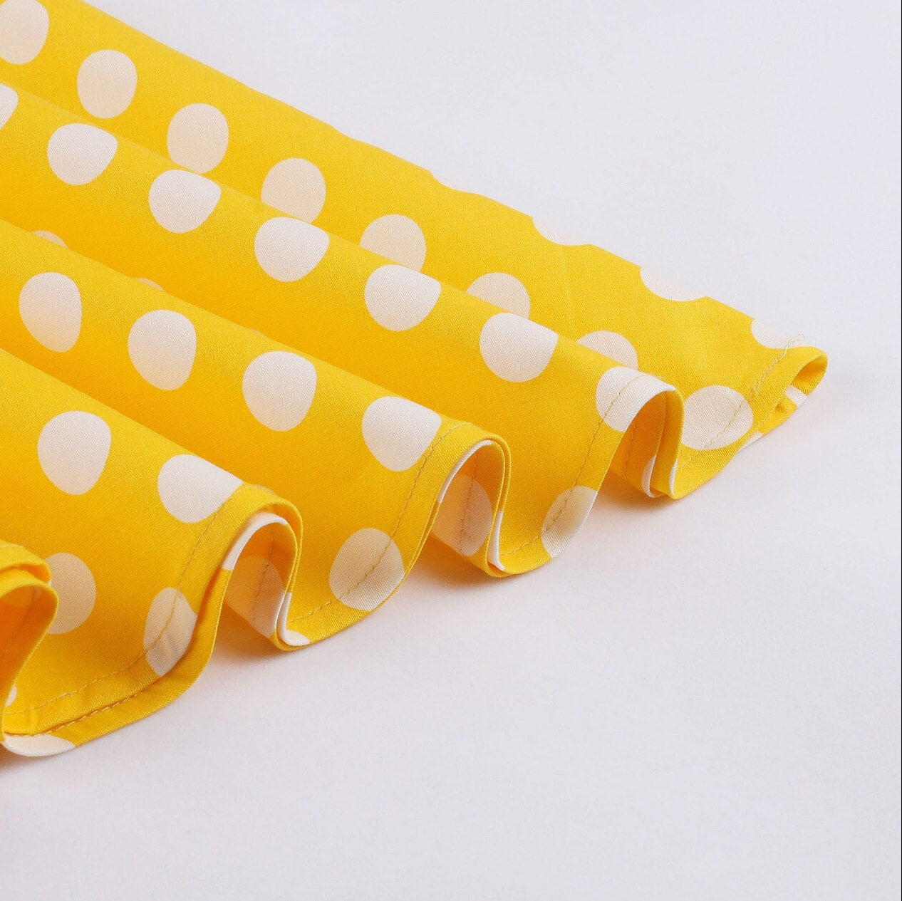 Women's 1950s Polka Dot Spaghetti Strap Bow A-Line Rockabilly Dress