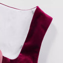 Oktoberfest Burgundy Traditional Dirndl Dress with Apron - Retrorobe