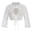 Oktoberfest Grey Dirndl Dress with Lace Apron and Blouse - Retrorobe