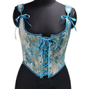 Renaissance Style Floral Lace Design Corset Vest - Retrorobe