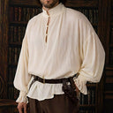 Men's Cream & Brown Medieval Costume Set