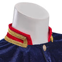 4-teiliges Weihnachts-Elfenkostüm-Set für Herren in Blau und Rot