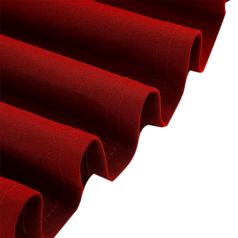 Women's 1950s Solid Color Round Neck 3/4 Sleeve Flare Dress