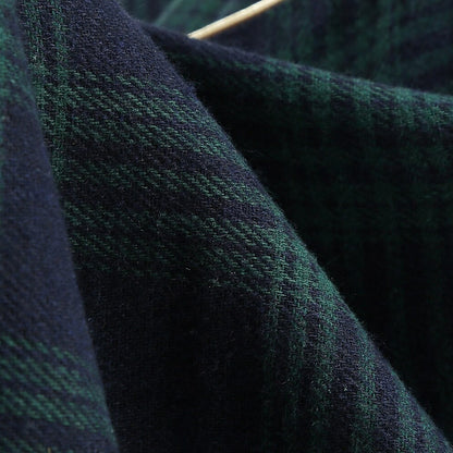 Women's 1950s Plaid Lapel Collar Swing Dress