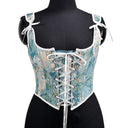 Renaissance Style Floral Lace Design Corset Vest - Retrorobe