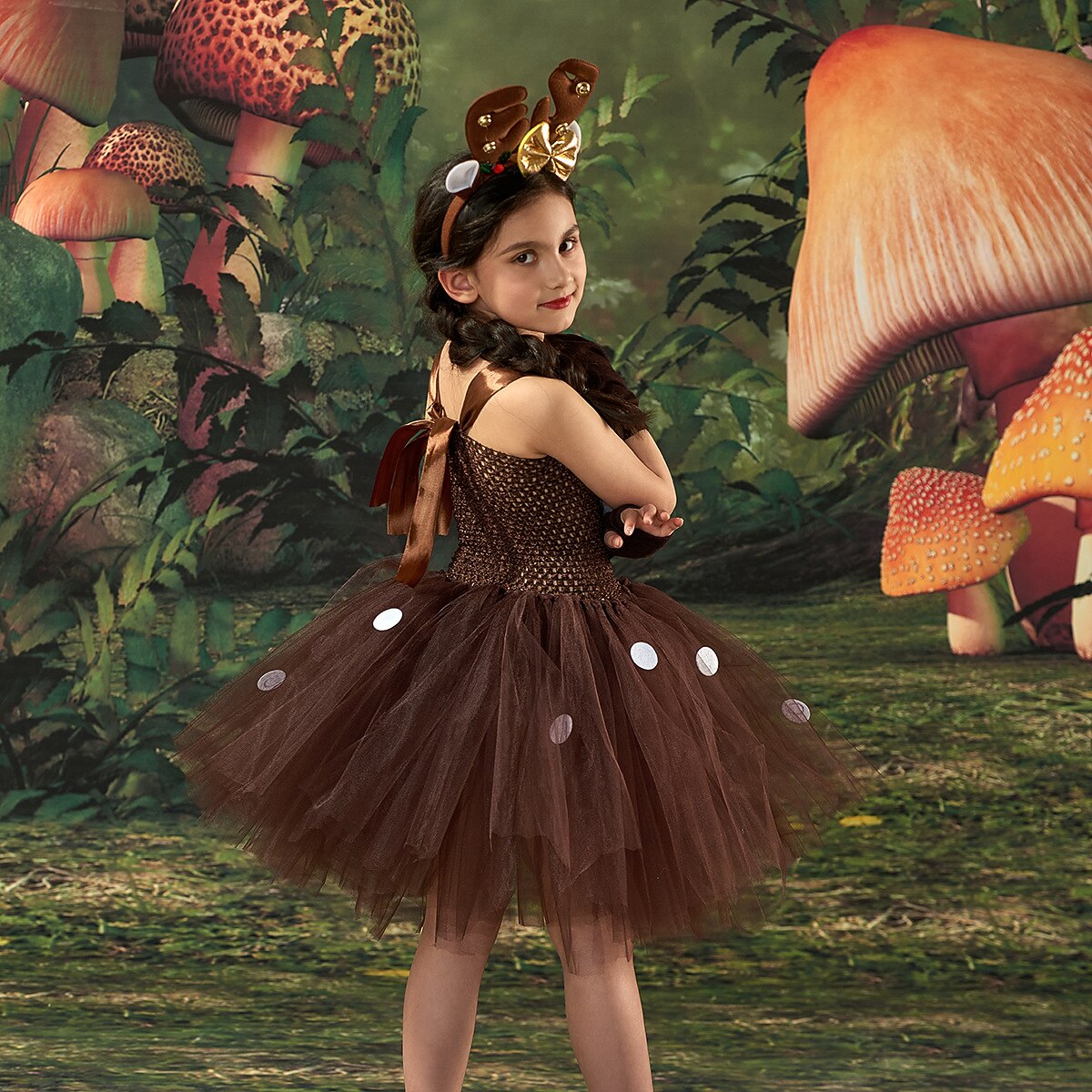 Girls' Reindeer Tutu Dress
