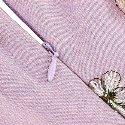 Floral Embroidered Midi Dress