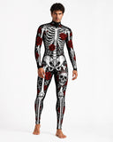 Men's Vampire Tailcoat & Skeleton Bodysuit 3-Piece Set