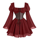 Vestido corto estilo corsé de hada medieval