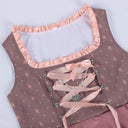 Oktoberfest Embroidery Dirndl Costume with Lace Apron - Retrorobe