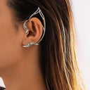 Gothic Elf Ear Cuffs For Women And Girls Cute Cat Ear Wrap Non-Pierced Fake Earrings - Retrorobe