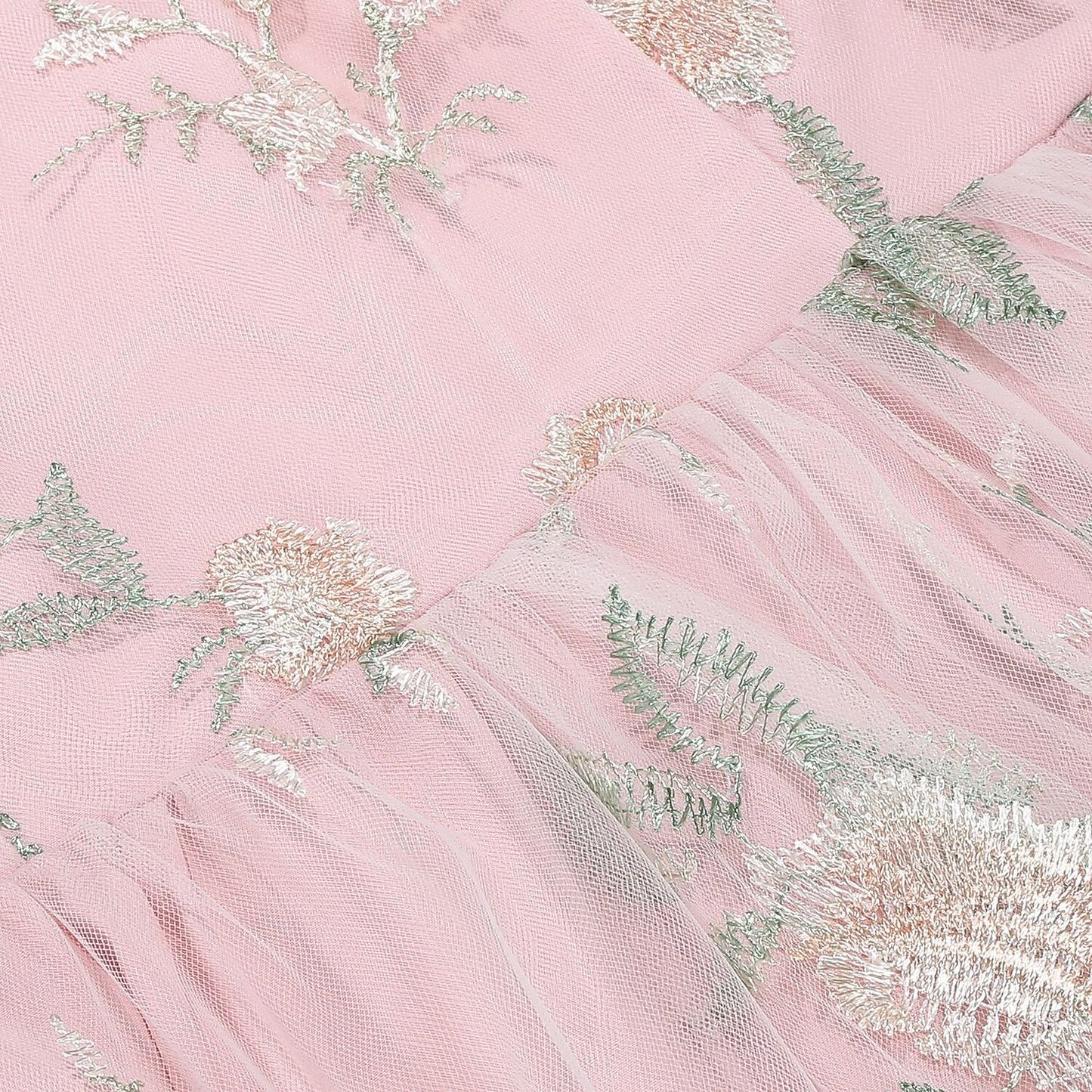 Floral Embroidered Sweetheart Midi Dress