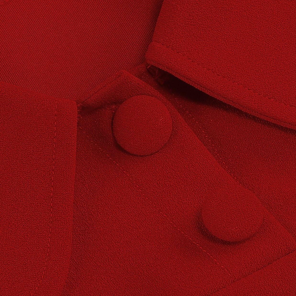 Women's 1950s Solid Color Peter Pan Collar Long Sleeve Flare Dress