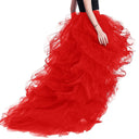 Women's Gothic High-Low Ruffle Tulle Halloween Skirt