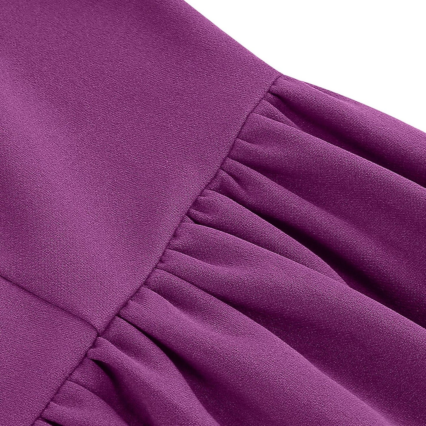 Women's 1950s Bow Tie Neck Long Sleeve A-Line Dress