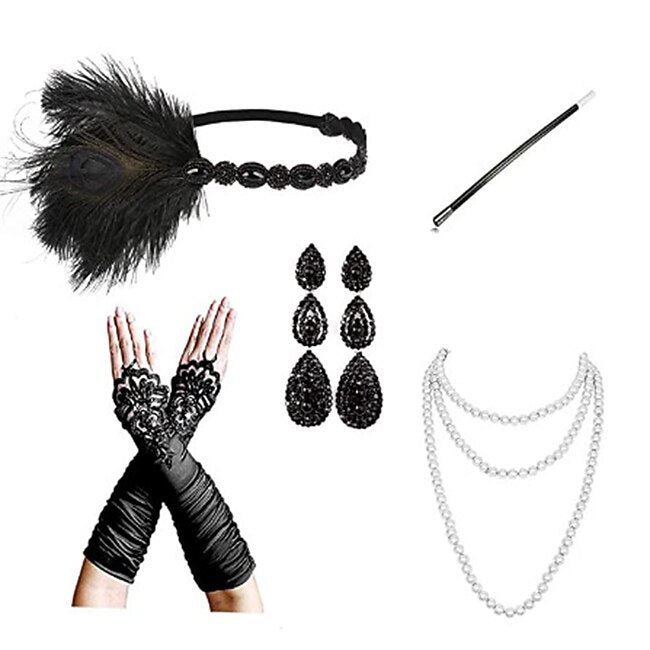 5Pcs Art Deco Accessories Set